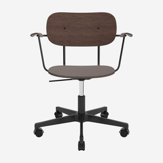 Co Bürostuhl Furnier - Bürostuhl - Audo Copenhagen - mit Armlehne - Eiche dunkel gebeizt