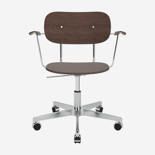 Co Bürostuhl Furnier - Bürostuhl - Audo Copenhagen - mit Armlehne - Eiche dunkel gebeizt