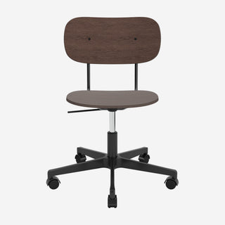 Co Bürostuhl Furnier - Bürostuhl - Audo Copenhagen - ohne Armlehne - Eiche dunkel gebeizt