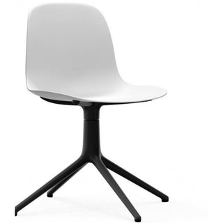 Normann Copenhagen Drehstuhl | Form Drehstuhl 4L - Stuhl - Normann Copenhagen - Weiß - Schwarz Alu