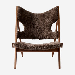 Knitting Loungesessel - Loungesessel - Audo Copenhagen - Nuss - Schaffell Root