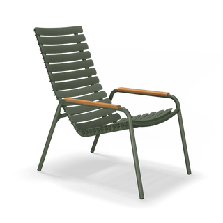 ReClips Garten Loungesessel - Outdoor Loungestuhl - Houe - Olive Green - in Bambus
