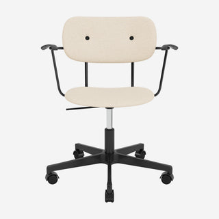 Co Bürostuhl gepolstert - Bürostuhl - Audo Copenhagen - gepolstert mit Armlehne Schwarz - Eiche schwarz