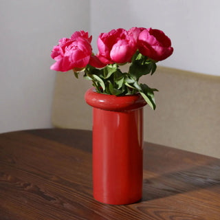 Turban Rot Vase - Vase - &K - Burgundy -