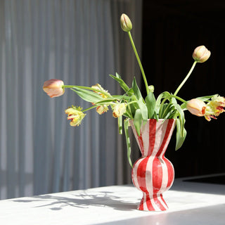 Rombic Rot Vase - Vase - &K - Rot -