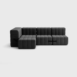 Curt Sofa - Sofa - Ambivalenz - 9er Set Ecke - Dunkelgrau (Dama)