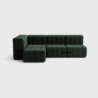 Curt Sofa - Sofa - Ambivalenz - 9er Set Ecke - Dunkelgrün (Dama)