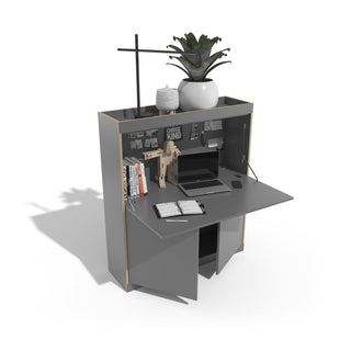 Flai Sekretär - Sekretaer - Müller Small Living - Anthrazit - Kompakt
