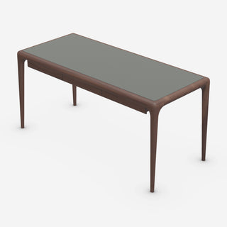 Latus Schreibtisch Leder - Schreibtisch - Artisan - L140cm - Amerikanische Nuss geölt A03