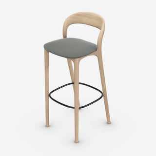 Neva Light Barhocker - Barhocker - Artisan - Europäische Nuss weiß geölt A04 - ohne Polsterung