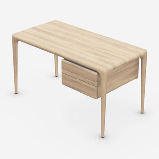 Latus Schreibtisch - Schreibtisch - Artisan - L140cm - Europäische Nuss weiß geölt A04