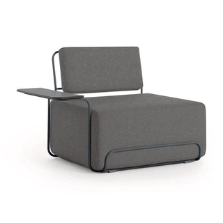 Lilly Outdoor Loungesessel - Amelia Grey 602 / Armlehne links