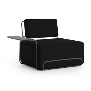 Lilly Outdoor Loungesessel - Iris Black 200 / Armlehne links