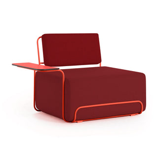 Lilly Outdoor Loungesessel - Iris Red 306 / Armlehne links