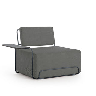Lilly Outdoor Loungesessel - Outdoor Sessel - Diabla - Hexagon Grey - Armlehne links