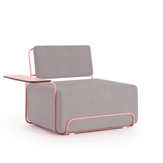 Lilly Outdoor Loungesessel - Outdoor Sessel - Diabla - Hexagon Pink - Armlehne links