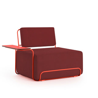 Lilly Outdoor Loungesessel - Outdoor Sessel - Diabla - Hexagon Red - Armlehne links
