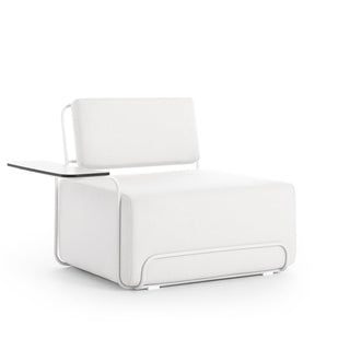 Lilly Outdoor Loungesessel - Outdoor Sessel - Diabla - Plain White - Armlehne links