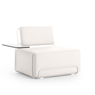 Lilly Outdoor Loungesessel - Outdoor Sessel - Diabla - Silvertex Ice - Armlehne links