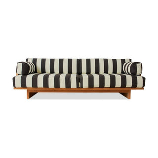 Teak Gartensofa - Outdoor Sofa - HK - Blau -