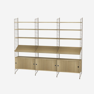 Wohnzimmer Regal G - Regal - String Furniture - Weiss - Eiche