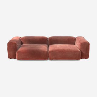 Vetsak Sofa Set 02 - Sofa - Vetsak - L - Cord Velour - Brick - ohne Kissen