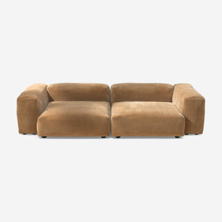Vetsak Sofa Set 02 - Sofa - Vetsak - L - Cord Velour - Camel - ohne Kissen