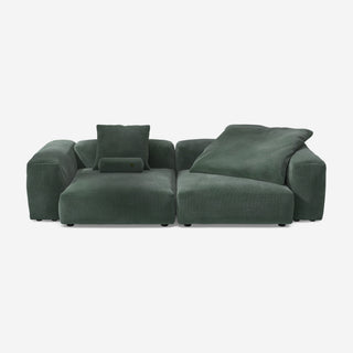Vetsak Sofa Set 02 - Sofa - Vetsak - L - Cord Velour - Hunter - mit Kissen