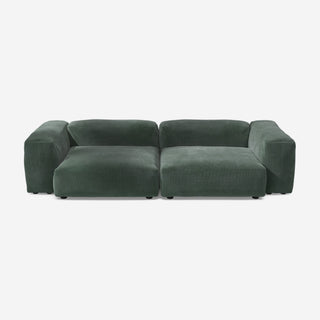 Vetsak Sofa Set 02 - Sofa - Vetsak - L - Cord Velour - Hunter - ohne Kissen