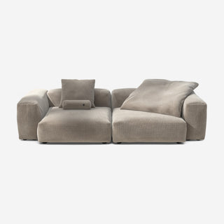 Vetsak Sofa Set 02 - Sofa - Vetsak - L - Cord Velour - Platinum - mit Kissen