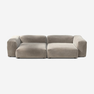 Vetsak Sofa Set 02 - Sofa - Vetsak - L - Cord Velour - Platinum - ohne Kissen