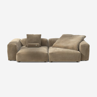 Vetsak Sofa Set 02 - Sofa - Vetsak - L - Cord Velour - Sand - mit Kissen
