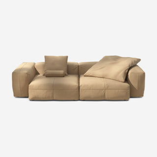 Vetsak Sofa Set 02 - Sofa - Vetsak - L - Leather - Beige - mit Kissen
