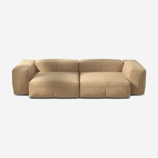 Vetsak Sofa Set 02 - Sofa - Vetsak - L - Leather - Beige - ohne Kissen