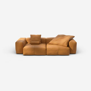 Vetsak Sofa Set 02 - Sofa - Vetsak - L - Leather - Brown - mit Kissen