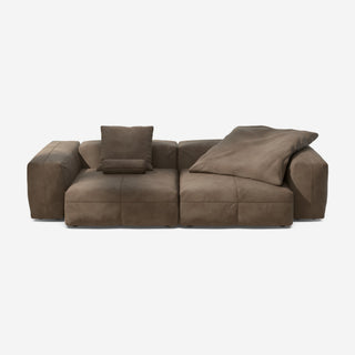 Vetsak Sofa Set 02 - Sofa - Vetsak - L - Leather - Cacao - mit Kissen