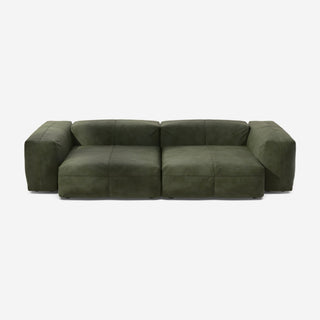 Vetsak Sofa Set 02 - Sofa - Vetsak - L - Leather - Olive - ohne Kissen