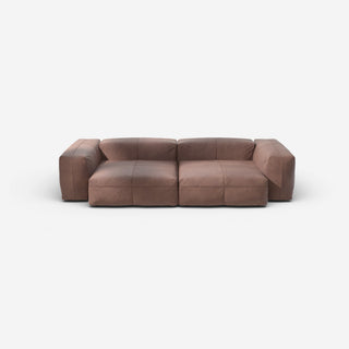 Vetsak Sofa Set 02 - Sofa - Vetsak - L - Leather - Stone - ohne Kissen