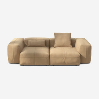 Vetsak Sofa Set 02 - Sofa - Vetsak - M - Leather - Beige - mit Kissen