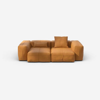 Vetsak Sofa Set 02 - Sofa - Vetsak - M - Leather - Brown - mit Kissen