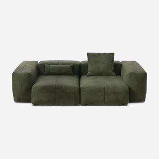 Vetsak Sofa Set 02 - Sofa - Vetsak - M - Leather - Olive - mit Kissen