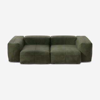 Vetsak Sofa Set 02 - Sofa - Vetsak - M - Leather - Olive - ohne Kissen