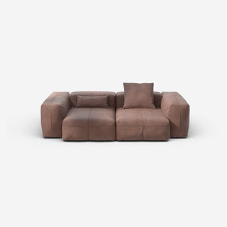 Vetsak Sofa Set 02 - Sofa - Vetsak - M - Leather - Stone - mit Kissen