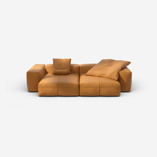 Vetsak Sofa Set 02 - Sofa - Vetsak - XL - Leather - Brown - mit Kissen