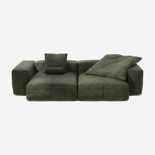 Vetsak Sofa Set 02 - Sofa - Vetsak - XL - Leather - Olive - mit Kissen