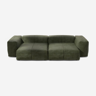 Vetsak Sofa Set 02 - Sofa - Vetsak - XL - Leather - Olive - ohne Kissen