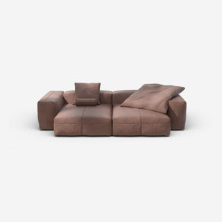 Vetsak Sofa Set 02 - Sofa - Vetsak - XL - Leather - Stone - mit Kissen
