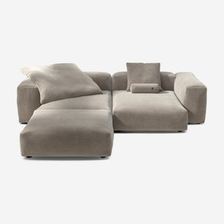 Vetsak Sofa Set 03 - Sofa - Vetsak - Cord Velour - Platinum - mit Kissen