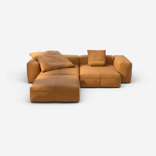 Vetsak Sofa Set 03 - Sofa - Vetsak - Leather - Brown - mit Kissen