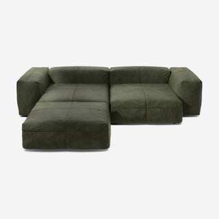 Vetsak Sofa Set 03 - Sofa - Vetsak - Leather - Olive - ohne Kissen